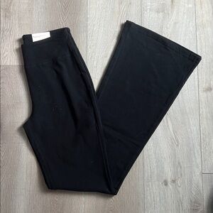 NWT SO Black Cotton High Rise Flared Leggings Size Small Yoga Pants Athleisure